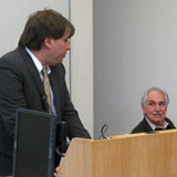 Photo of Jay Fisher introducing the inaugural lecture.